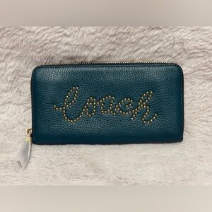 NWT Coach Rare Viridian Green Leather Wallet